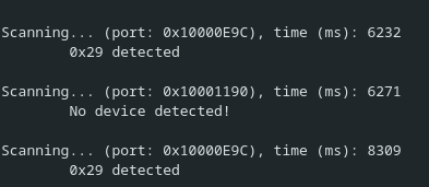 Scanning i2c addr